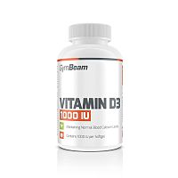GymBeam Vitamín D3 1000 IU 60 kaps