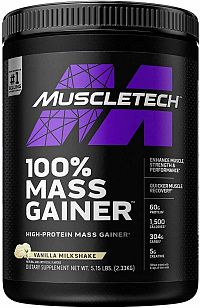 MuscleTech 100% Mass Gainer 2330 g vanilkový koktejl