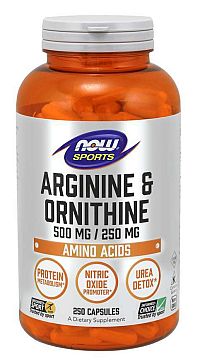 NOW Foods Arginine & Ornithine 100 kaps.