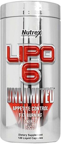 Nutrex Lipo 6 Unlimited 120 tabliet unflavored