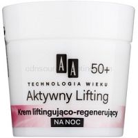 AA Cosmetics Age Technology Active Lifting nočný regeneračný spevňujúci krém 50+ 50 ml