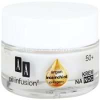 AA Cosmetics Oil Infusion2 Argan Inca Inchi 50+ nočný regeneračný krém s remodelujúcim účinkom 50 ml