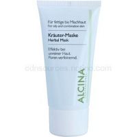 Alcina For Oily Skin bylinná maska proti lesknutiu pleti a rozšíreným pórom 50 ml