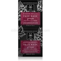 Apivita Express Beauty Grape obnovujúca a vyhladzujúca pleťová maska 2x8 ml