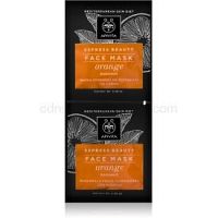 Apivita Express Beauty Orange revitalizačná a rozjasňujúca pleťová maska  2x8 ml