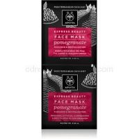 Apivita Express Beauty Pomegranate Pleťové masky pre ženy 2x8 ml revitalizačná pleťová maska pre okamžité rozjasnenie