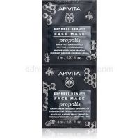 Apivita Express Beauty Propolis čistiaca čierna maska pre mastnú pleť 2 x 8 ml