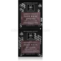 Apivita Express Beauty Propolis hĺbkovo čistiaca maska pre mastnú pleť  2x8 ml