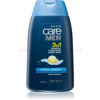 Avon Care Men 3 v 1 šampón, kondicionér a sprchový gél pre mužov 200 ml