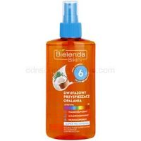 Bielenda Bikini Coconut dvojfázový olej v spreji pre urýchlenie opálenia SPF 6  150 ml
