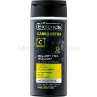 Bielenda Carbo Detox Active Carbon micelárna čistiaca voda s aktívnym uhlím na tvár a oči pre mastnú a zmiešanú pleť  200 ml