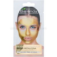 Bielenda Metallic Masks Gold Detox regeneračná a detoxikačná maska pre zrelú pleť  8 g