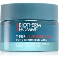 Biotherm Homme T - Pur  Blue Face Clay čistiaca maska pre hydratáciu pleti a minimalizáciu pórov 50 ml