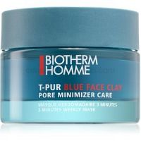 Biotherm Homme T - Pur  Blue Face Clay čistiaca maska pre hydratáciu pleti a minimalizáciu pórov  50 ml