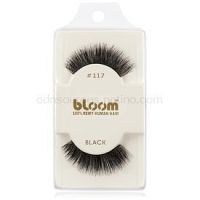 Bloom Natural nalepovacie mihalnice z prírodných vlasov No. 117 (Black) 1 cm