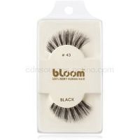 Bloom Natural nalepovacie mihalnice z prírodných vlasov No. 43 (Black) 1 cm