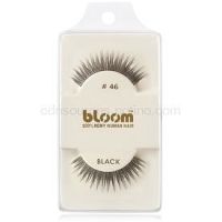 Bloom Natural nalepovacie mihalnice z prírodných vlasov No. 46 (Black) 1 cm
