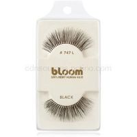 Bloom Natural nalepovacie mihalnice z prírodných vlasov No. 747L (Black) 1 cm