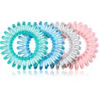 BrushArt Hair Rings Colour gumička do vlasov 4 ks Clear Mix  