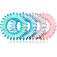 BrushArt Hair Rings Colour gumička do vlasov 4 ks Clear Mix