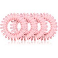 BrushArt Hair Rings Colour gumičky do vlasov Clear Pink 4 ks