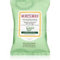 Burt’s Bees Cucumber & Sage čistiace a odličovacie obrúsky pre normálnu až suchú pleť 30 ks