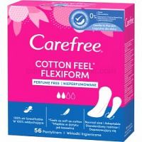 Carefree Cotton Flexiform slipové vložky 56 ks