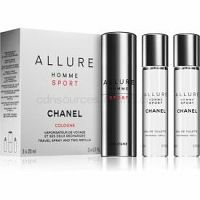 Chanel Allure Homme Sport Cologne kolínska voda ((1x plniteľná + 2x náplň)) pre mužov 