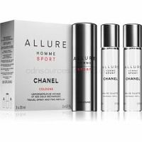 Chanel Allure Homme Sport Cologne kolínska voda ((1x plniteľná + 2x náplň)) pre mužov
