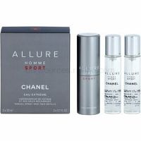 Chanel Allure Homme Sport Eau Extreme toaletná voda (1x plniteľná + 2x náplň) pre mužov 3 x 20 ml 