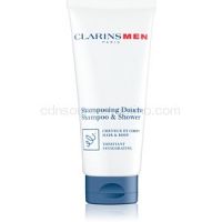 Clarins Men Exfoliating Cleanser osviežujúci šampón na telo a vlasy 200 ml