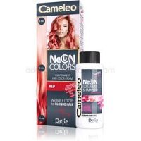 Delia Cosmetics Cameleo Neon Colors vymývajúca sa farba pre blond vlasy odtieň Red