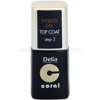 Delia Cosmetics Coral Nail Enamel Hybrid Gel gélový vrchný lak na nechty  11 ml