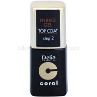 Delia Cosmetics Coral Nail Enamel Hybrid Gel gélový vrchný lak na nechty 11 ml