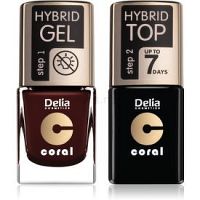 Delia Cosmetics Coral Nail Enamel Hybrid Gel kozmetická sada na nechty pre ženy odstín 11