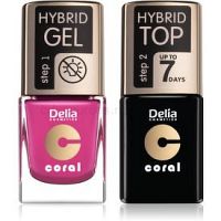 Delia Cosmetics Coral Nail Enamel Hybrid Gel kozmetická sada na nechty pre ženy odstín 30