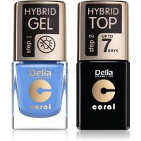 Delia Cosmetics Coral Nail Enamel Hybrid Gel kozmetická sada pre ženy 