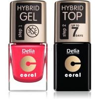 Delia Cosmetics Coral Nail Enamel Hybrid Gel kozmetická sada pre ženy odstín 03