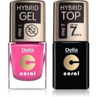 Delia Cosmetics Coral Nail Enamel Hybrid Gel kozmetická sada pre ženy odstín 22