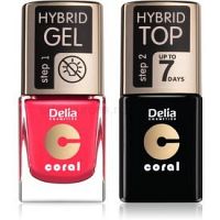 Delia Cosmetics Coral Nail Enamel Hybrid Gel výhodné balenie na nechty pre ženy odstín 03