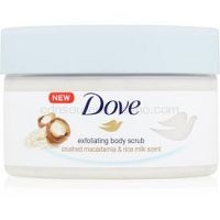 Dove Exfoliating Body Scrub Crushed Macadamia & Rice Milk vyživujúci telový peeling 225 ml