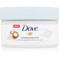 Dove Exfoliating Body Scrub Crushed Macadamia & Rice Milk vyživujúci telový peeling  225 ml
