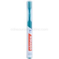 Elmex Caries Protection 29 zubná kefka s rovnými vláknami a krátkou hlavou medium farebné varianty blue  