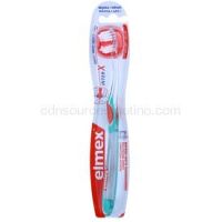 Elmex Caries Protection interX  zubná kefka s krátkou hlavou soft transparent/red/blue