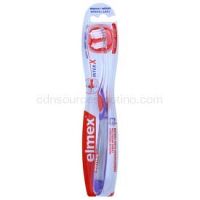 Elmex Caries Protection interX  zubná kefka s krátkou hlavou soft transparent/red/purple  