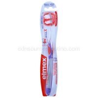 Elmex Caries Protection interX  zubná kefka s krátkou hlavou soft transparent/red/purple