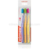 Elmex Swiss Made zubné kefky 3 ks ultra soft Purple + Orange + Yellow 3 ks