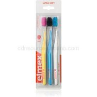 Elmex Swiss Made zubné kefky 3 ks ultra soft Yellow + Blue + White 3 ks