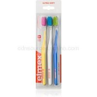 Elmex Swiss Made zubné kefky 3 ks ultra soft Yellow + White + Blue 3 ks