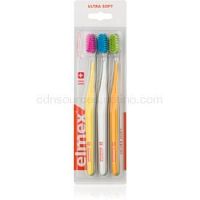 Elmex Swiss Made zubné kefky 3 ks ultra soft Yellow + White + Orange